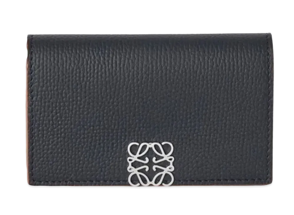 LOEWE Anagram Business Card Holder Pebble Grain Calf "Black"
