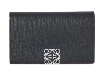 LOEWE Anagram Business Card Holder Pebble Grain Calf "Black"