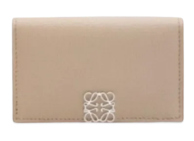 LOEWE Anagram Business Card Holder Pebble Grain Calf "Sand"