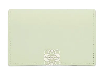 LOEWE Anagram Business Card Holder Pebble Grain Calf "Spring Jade"