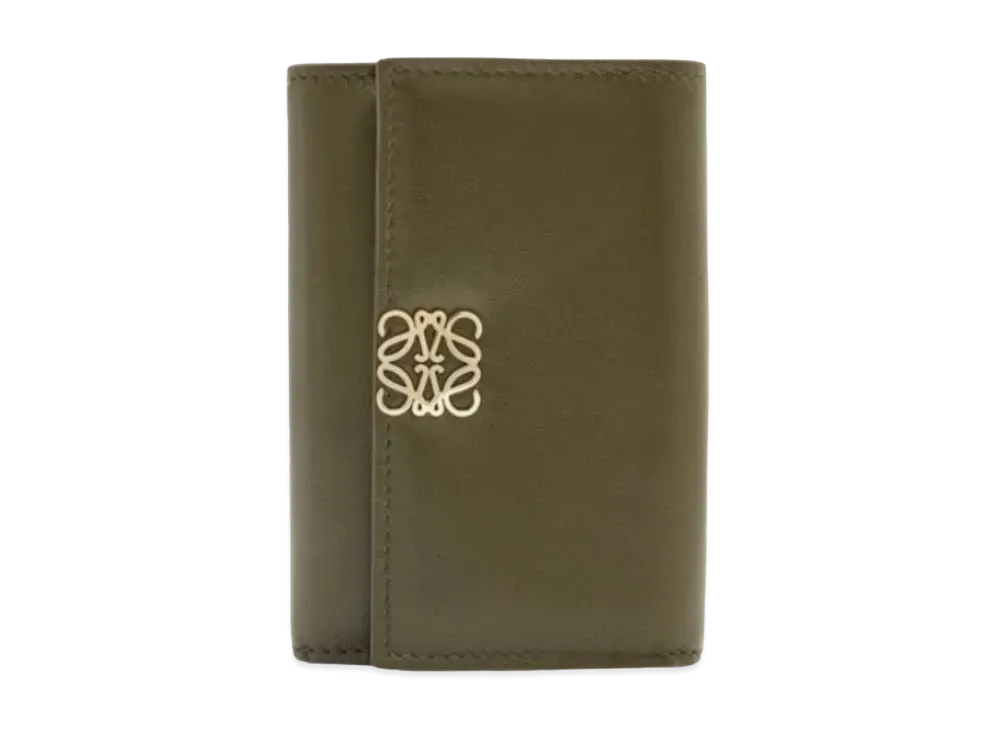 LOEWE Puffer Anagram Vertical Wallet Small Shinina Pakaf "Dark Khaki Green"