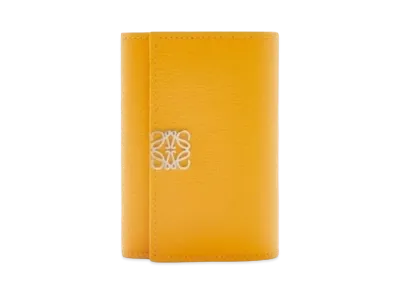 LOEWE Anagram Vertical Wallet Small Pebble Grain Calf "Sunflower"