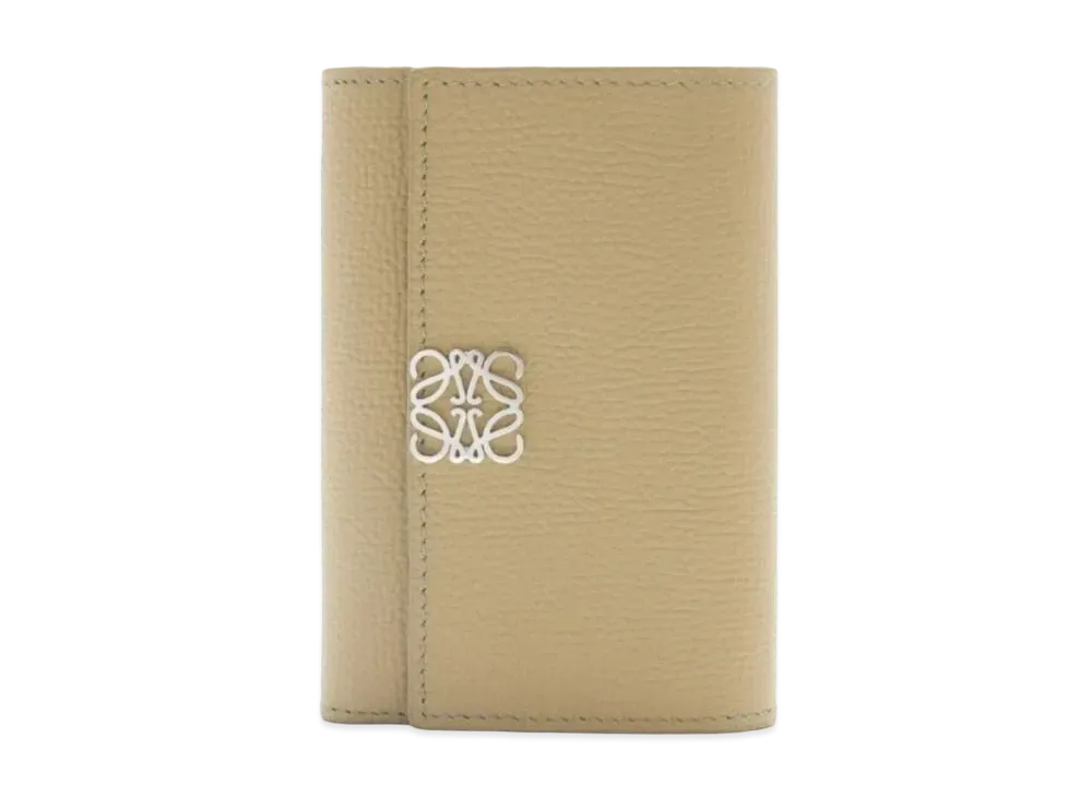 LOEWE Anagram Vertical Wallet Small Pebble Grain Calf "Clay Green"