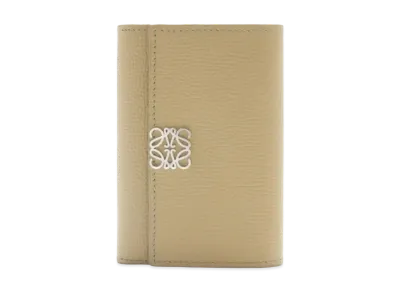 LOEWE Anagram Vertical Wallet Small Pebble Grain Calf "Clay Green"