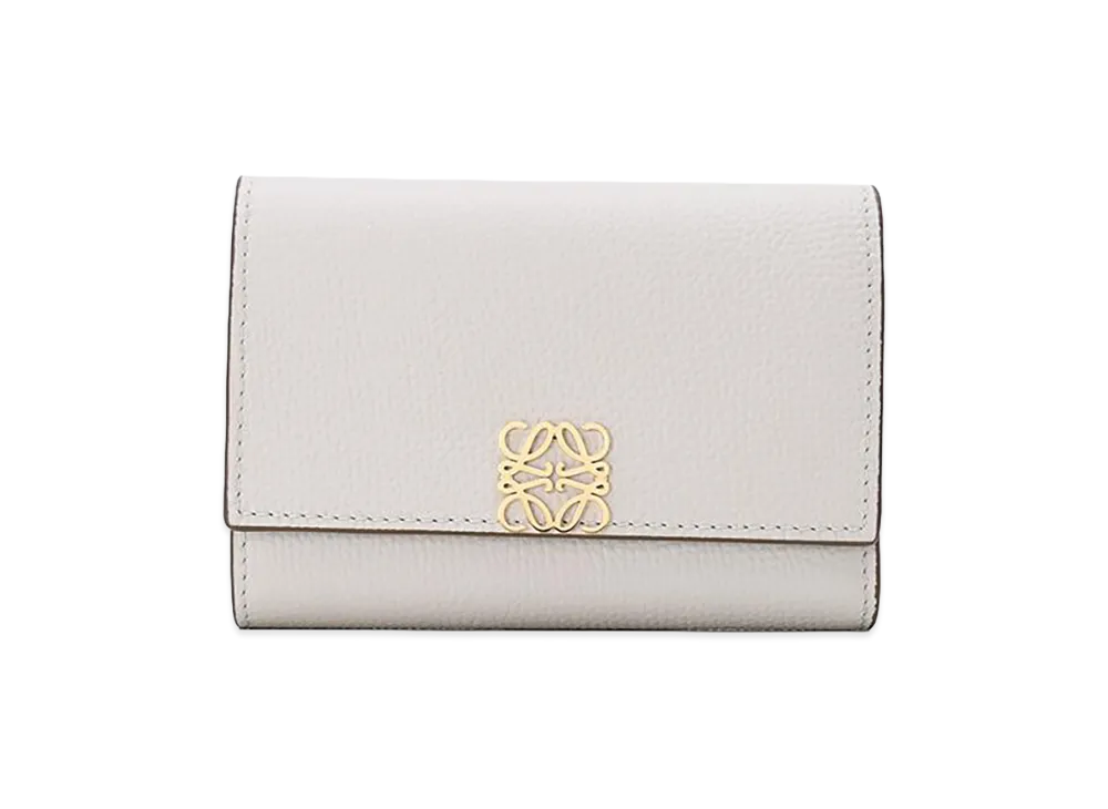 LOEWE Women's Anagram Vertical Wallet Small "Light Grey"