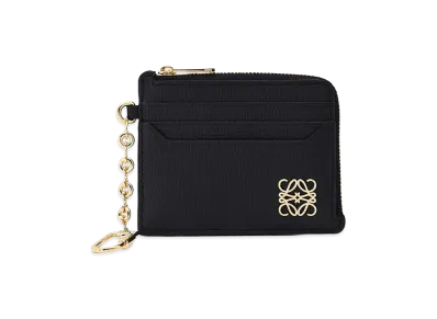 LOEWE Women's Anagram Square Coin Card Holder "Black/Gold"