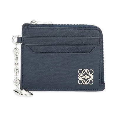 LOEWE Women's Anagram Square Card Holder "Blue"