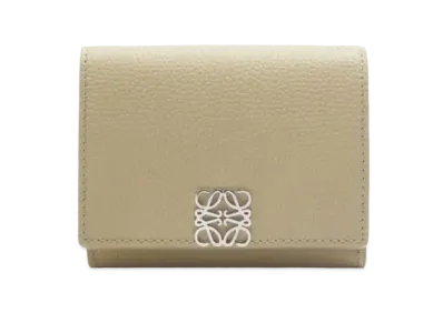 LOEWE Anagram Trifold Wallet Pebble Grain Calf "Clay Green"