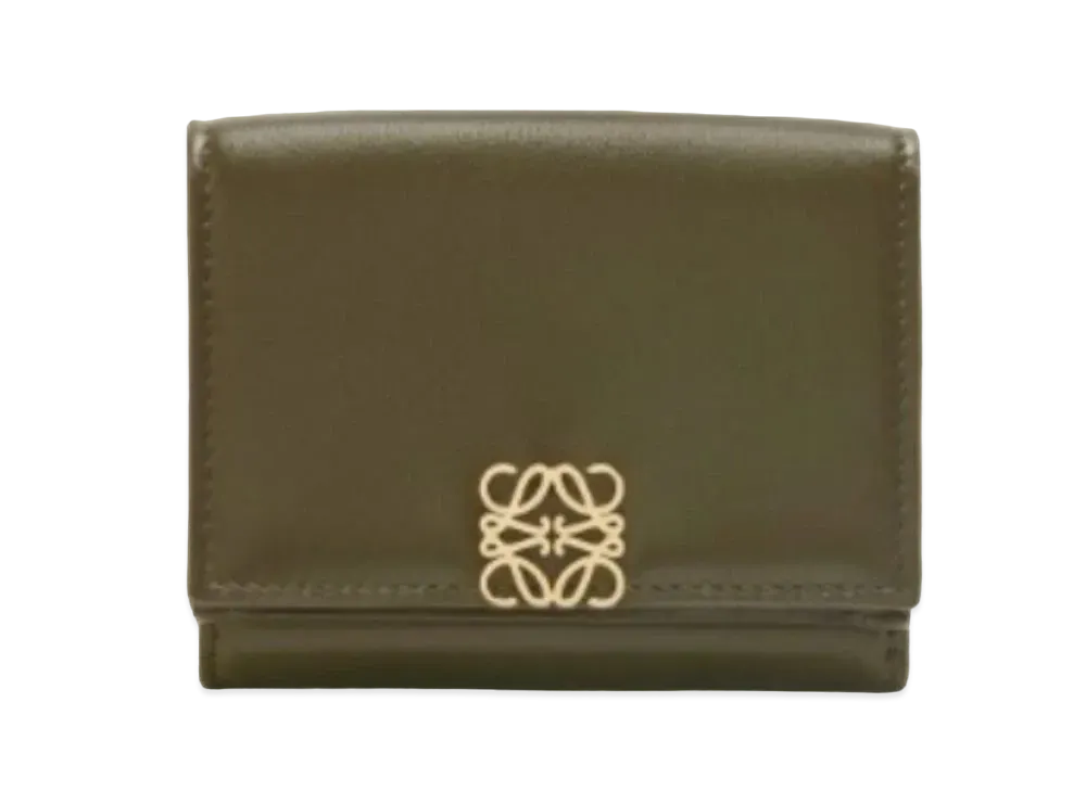 LOEWE Puffer Anagram Trifold Wallet Shinina Pakaf "Dark Khaki Green"