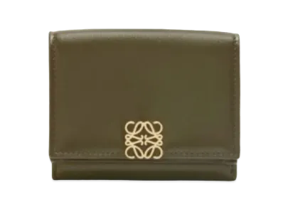 LOEWE Puffer Anagram Trifold Wallet Shinina Pakaf "Dark Khaki Green"