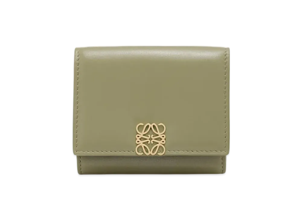 LOEWE Puffer Anagram Trifold Wallet "Eucalyptus Green"