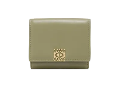 LOEWE Puffer Anagram Trifold Wallet "Eucalyptus Green"