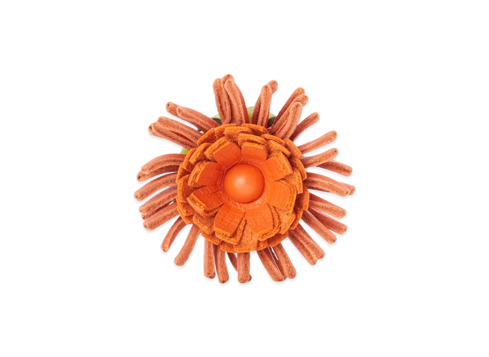 LOEWE Cactus Stud Flower "Green/Coral"