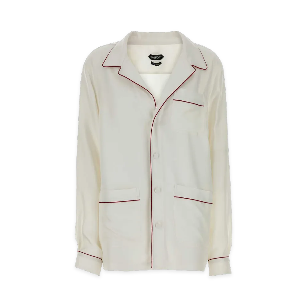 TOM FORD Women's Silk Shirt "Off White/White"