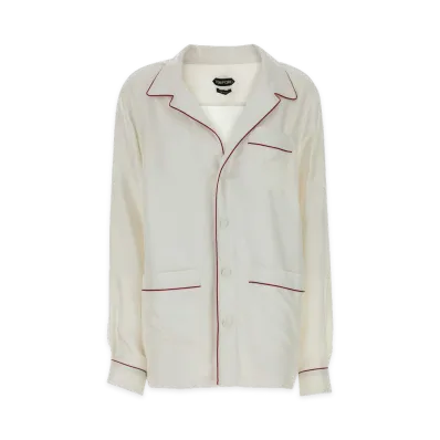 TOM FORD Women's Silk Shirt "Off White/White"
