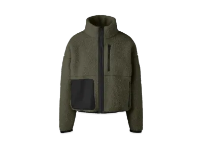 CANADA GOOSE Simcoe Zip Up Sweater Kind High Pile Fleece "SmokeySage"