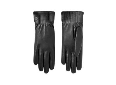 CANADA GOOSE Leather Glove Ribbed Luxe "Black"