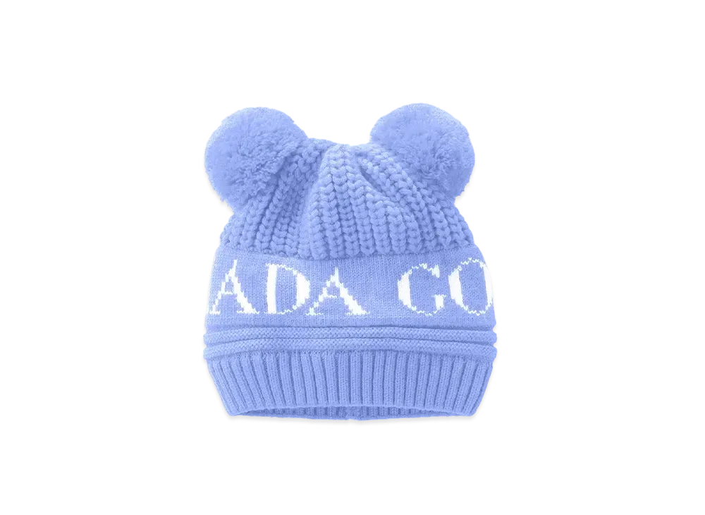 CANADA GOOSE Baby Double Pom Hat "DawnBlue"