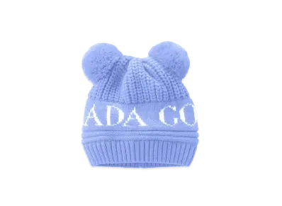 CANADA GOOSE Baby Double Pom Hat "DawnBlue"