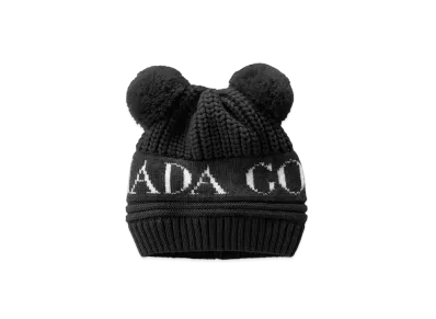 CANADA GOOSE Baby Double Pom Hat "Black"