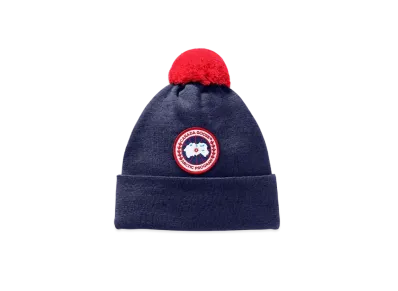 CANADA GOOSE Kids Merino Pom Toque "NavyHeather"