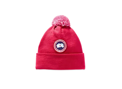 CANADA GOOSE Kids Merino Pom Toque "Red"