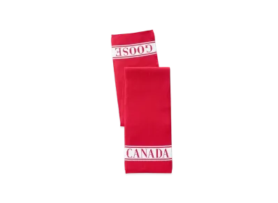 CANADA GOOSE Kids Merino Logo Scarf "Red"