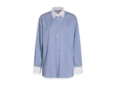 MARNI Women's Embroidered Poplin Oversize Shirt "Stripped"