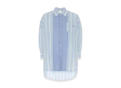 MARNI Women's Embroidered Cotton Oversize Shirt "Blue"
