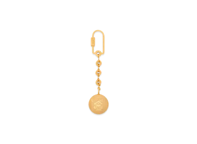 LOEWE Pebble Keyring "Vetiver/Gold"