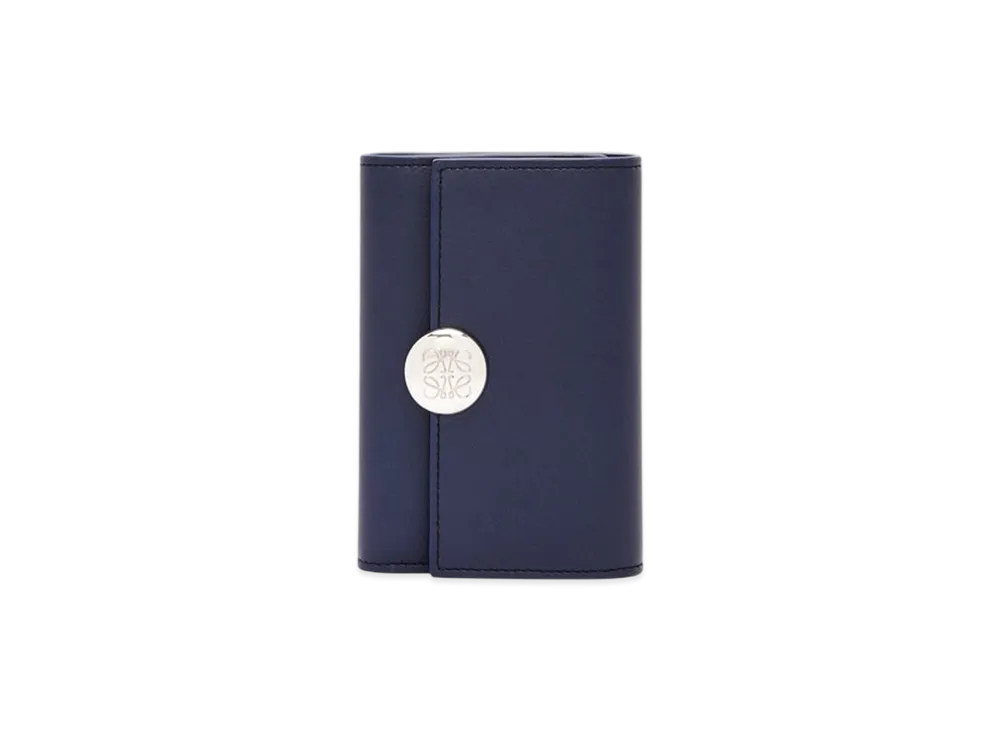 LOEWE Pebble Vertical Wallet Small "Abyss Blue"