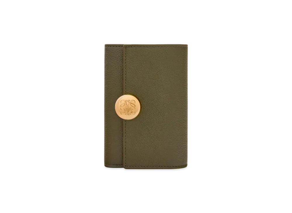 LOEWE Pebble Vertical Wallet Small "Dark Khaki"