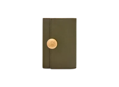 LOEWE Pebble Vertical Wallet Small "Dark Khaki"