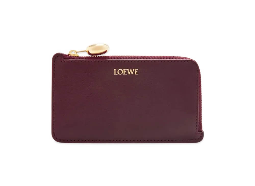 LOEWE Pebble Coin Card Holder "Burgundy"