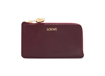LOEWE Pebble Coin Card Holder "Burgundy"