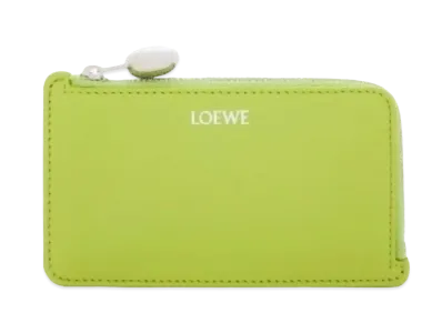 LOEWE Puble Coin Card Holder Shinina Pakaf "Green Leaf"