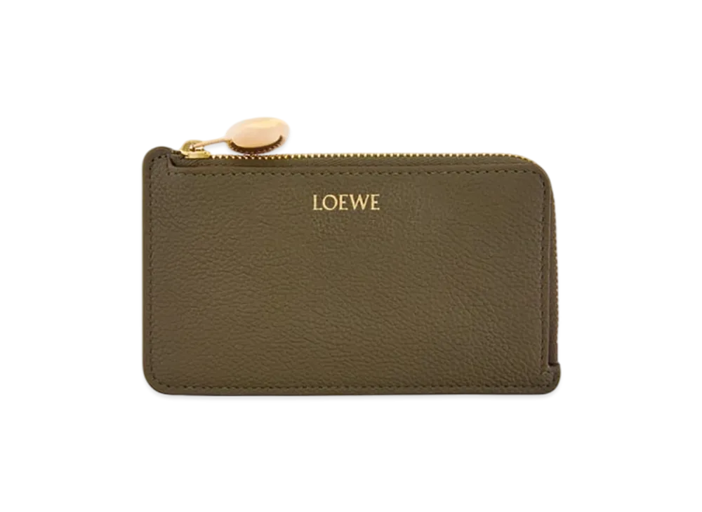 LOEWE Pebble Coin Card Holder "Dark Khaki"