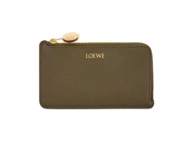 LOEWE Pebble Coin Card Holder "Dark Khaki"