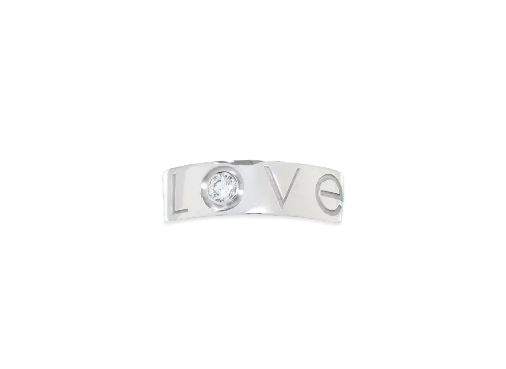 Cartier Love Ring 1P Diamond "White Gold"
