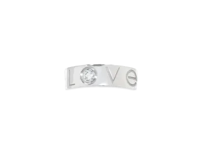 Cartier Love Ring 1P Diamond "White Gold"