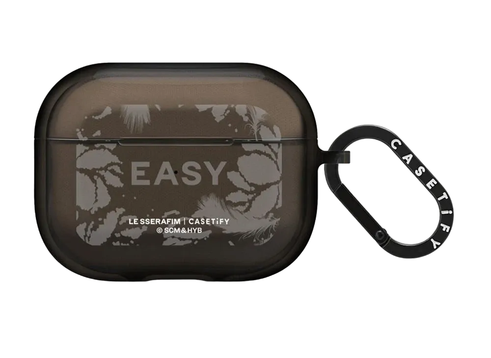 CASETiFY x LE SSERAFIM EASY Pattern Earbuds Case "Black"