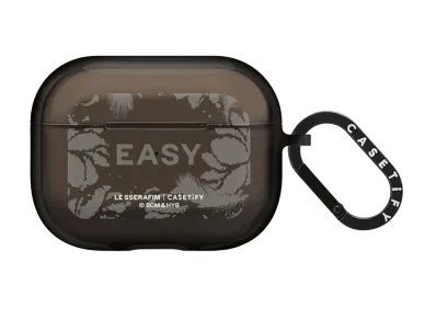 CASETiFY x LE SSERAFIM EASY Pattern Earbuds Case "Black"