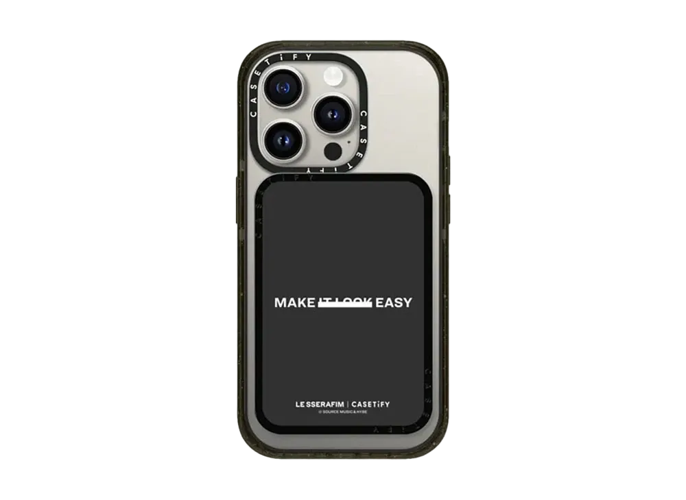 CASETiFY x LE SSERAFIM EASY Message Snappy Cardholder Stand "Black"