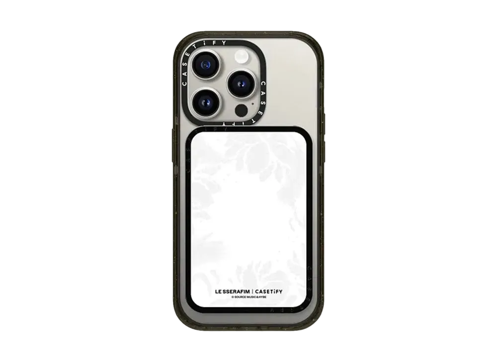 CASETiFY x LE SSERAFIM EASY Pattern Snappy Cardholder Stand "Black"