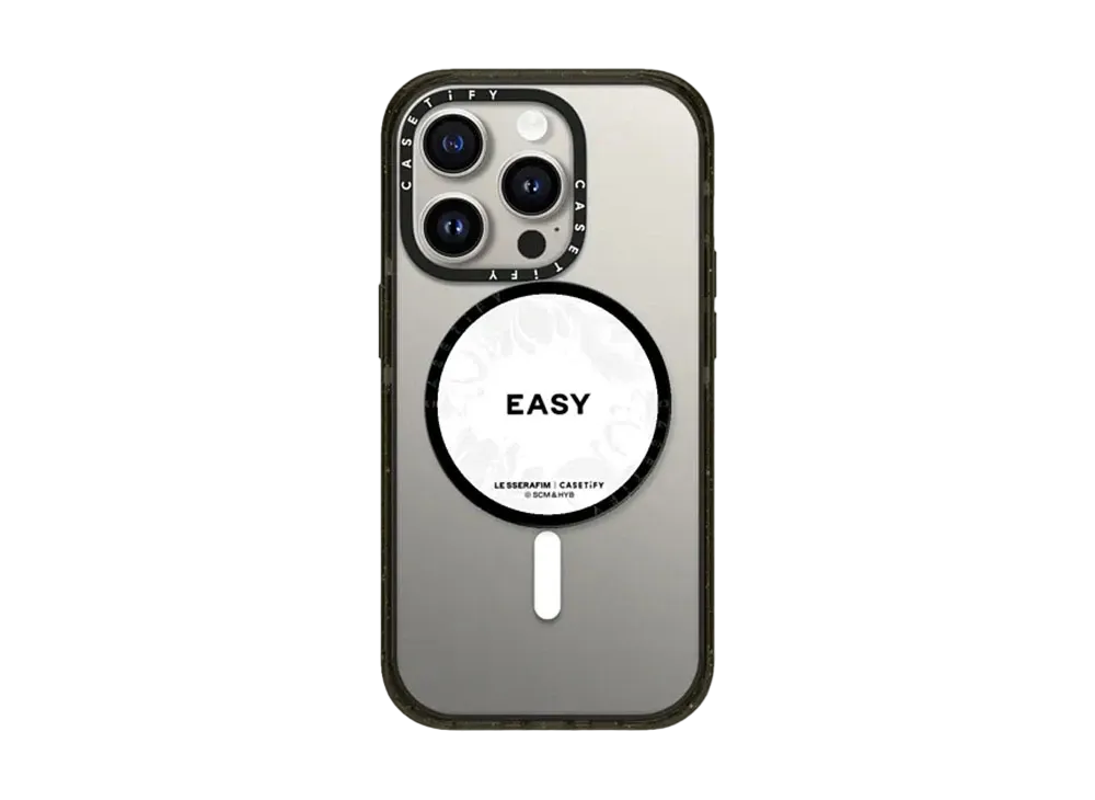 CASETiFY x LE SSERAFIM EASY Pattern Snappy Grip Stand "Black"