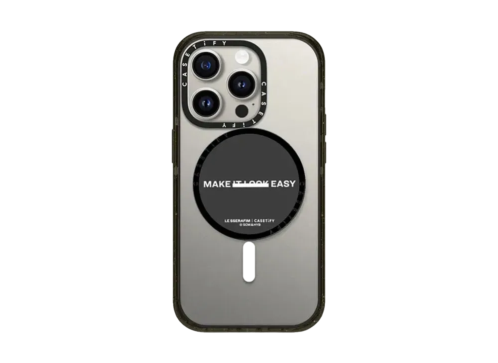 CASETiFY x LE SSERAFIM EASY Message Snappy Grip Stand "Black"