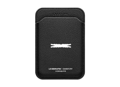 CASETiFY x LE SSERAFIM EASY Signature MagSafe Wallet "Jet Black"