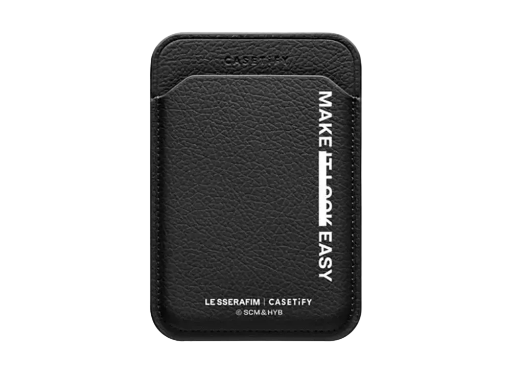 CASETiFY x LE SSERAFIM EASY Message MagSafe Wallet "Jet Black"