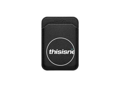 CASETiFY x thisisneverthat C-Logo Snappy Leather Wallet "Jet Black"
