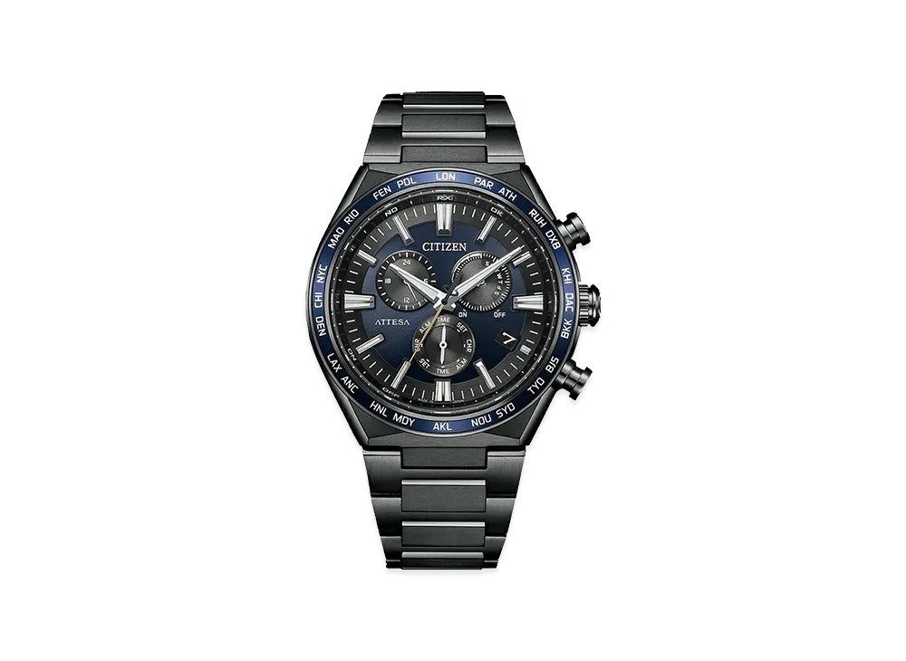 CITIZEN Attesa Act Line Chronograph Eco-Drive "Black/Navy"